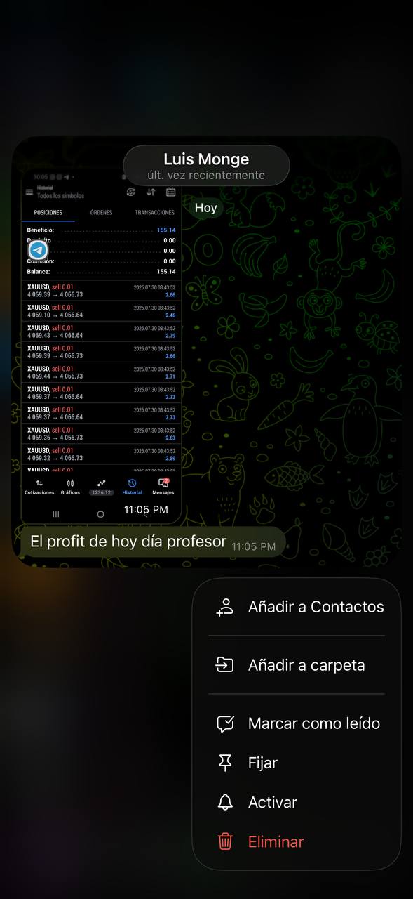 Captura de resultado Luis